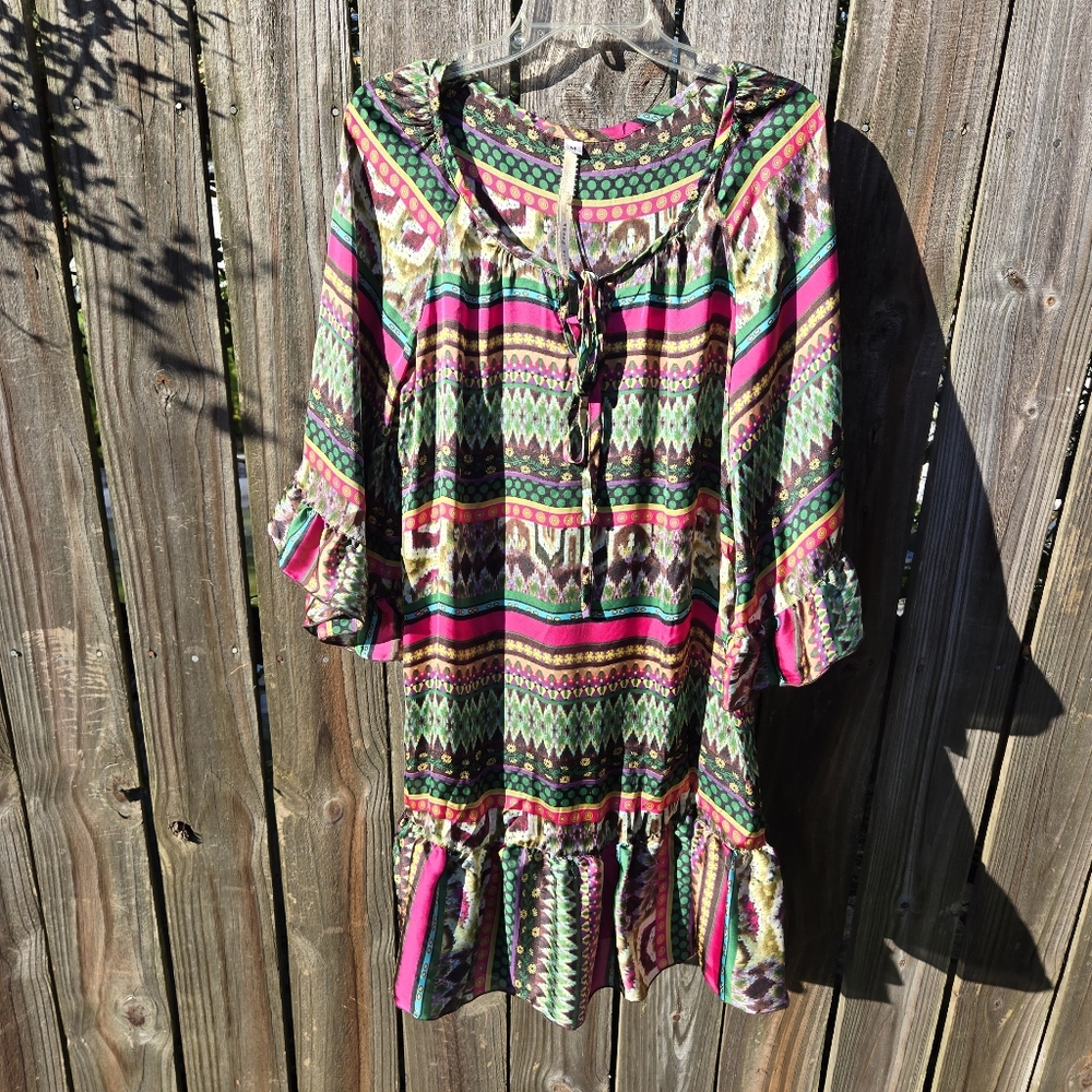 Uncle Frank dress 3/4 Sleeves Multicolored M